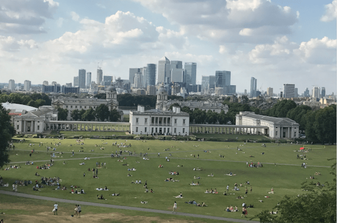 Vue de Greenwich depuis l'observatoire royal