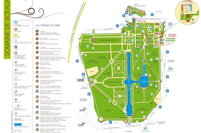 Carte du parc de sceaux